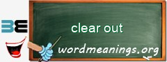 WordMeaning blackboard for clear out